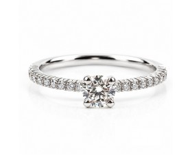 Годежен Пръстен с Диаманти от 18К Бяло Злато Bloom Jewellery